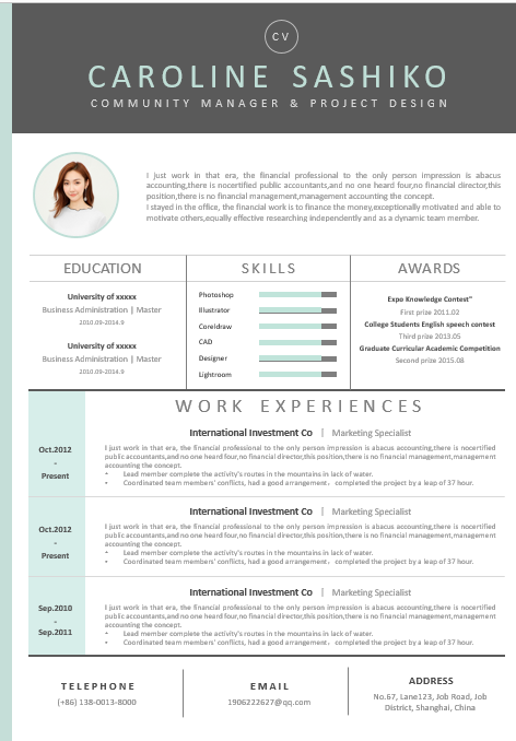 Dynamic Community Manager and Project Designer  cv