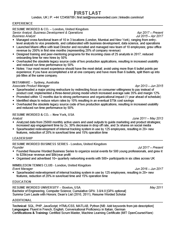 Strategic and results-driven Senior Analyst with extensive resume