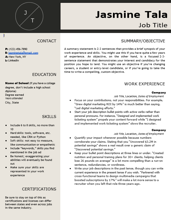 A poised and results-oriented professional resume