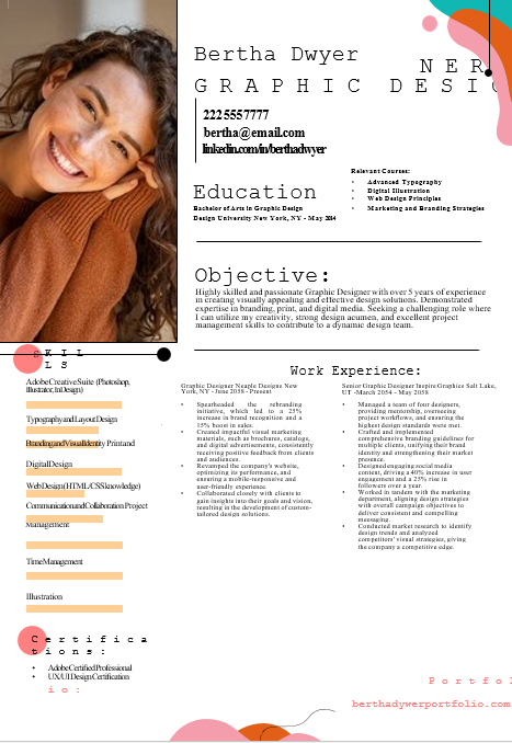 A creative Graphic Designer resume