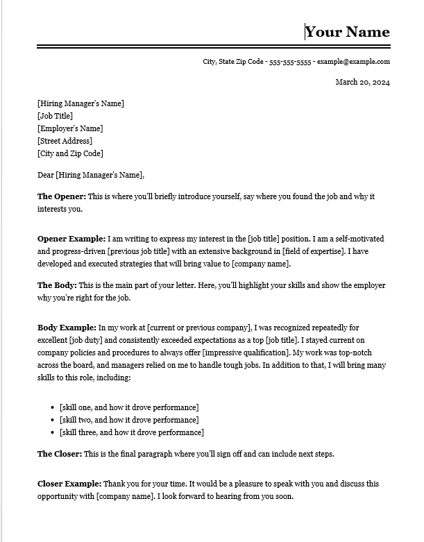 A concise, professional